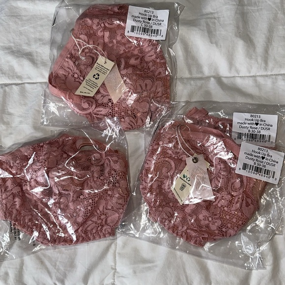 We Are HAH Hot As Hell Free People Revolve Hook Up Bra Dusty Rose Sz B C D 30-38 - Picture 11 of 11